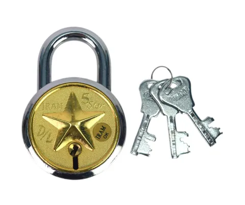 Beautiful Strong Durable Office Home Indian Padlock 7 lever Brass Fitted. i42-68
