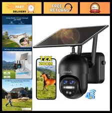 4G Solar Wireless PTZ Security Camera - 12X Hybrid Zoom, 2K, Dual Lens, IP66, Tw