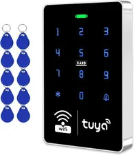 LIBO Tuya Smart Access Control Keypad with 10 IC Key Fobs | IP68 Weatherproof Ke