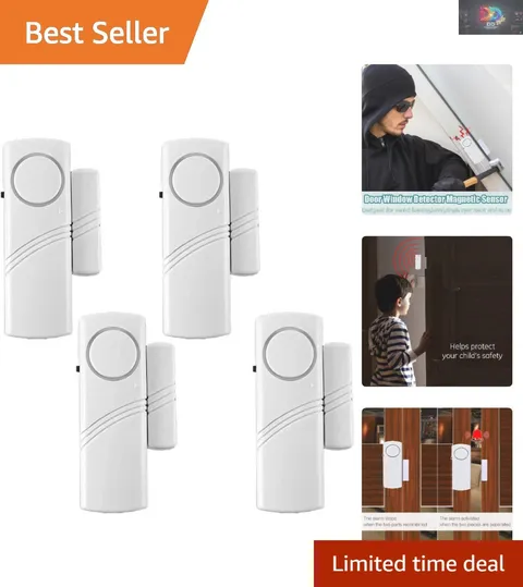 4-Pack DIY Home Security Door & Window Alarm Set