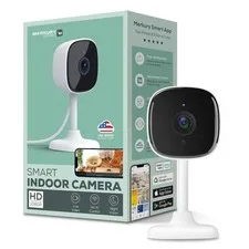 Indoor Camera 1080p Wi-Fi Security Cam with Night Vision White 1-Pack