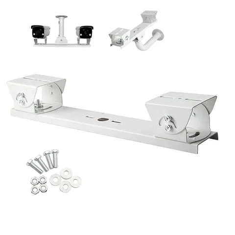 Security Camera Mount Holder for Double Surveillance Camera, Metal Steel One ...
