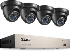 ZOSI 1080p 8CH CCTV DVR System 4 Cameras Human Detection