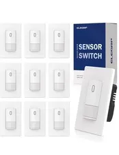 ELEGRP 10-Pack Occupancy Motion Sensor Light Switch PIR Auto On/Off Wall Switch