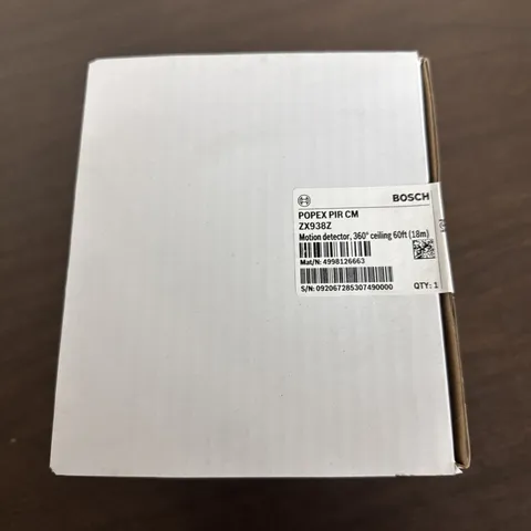 NEW Bosch ZX938Z Popex PIR CM Motion Detector, 360 Ceiling 60ft (18m)