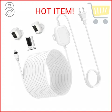Power Adapter for Ring Outdoor Cam Plus/Ring Spotlight Cam Plus/Pro (Battery), 2