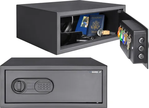 Digital Keypad Safe with LED Light - Extra-Wide for Laptops, Steel Security