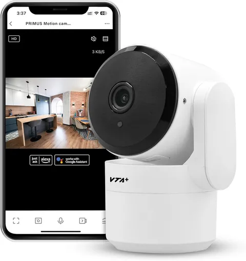 2K Indoor Wifi Security Camera - Motion Detection, Night Vision, Privacy Mode, A