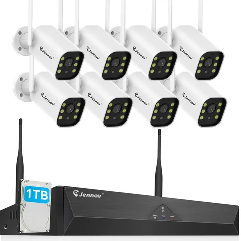 Outdoor Wireless Security Camera System 5MP 10CH NVR Kit 1TB HDD Smart Detection
