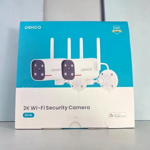 DEKCO DC4L 2K Wi-Fi Security Camera System 2 Cameras Indoor/Outdoor
