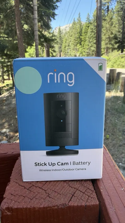 Ring Stick Up Cam Black Outdoor Wireless Battery Security Camera 5UM7E5