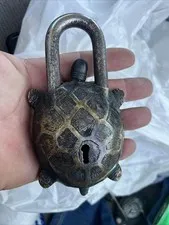 Handmade Vintage Style Tortoise shape Padlock No Key Working Functional Turtle
