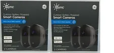 (4 cameras) GE Cync Outdoor Battery Powered Smart Wi-Fi Camera, 2K HD