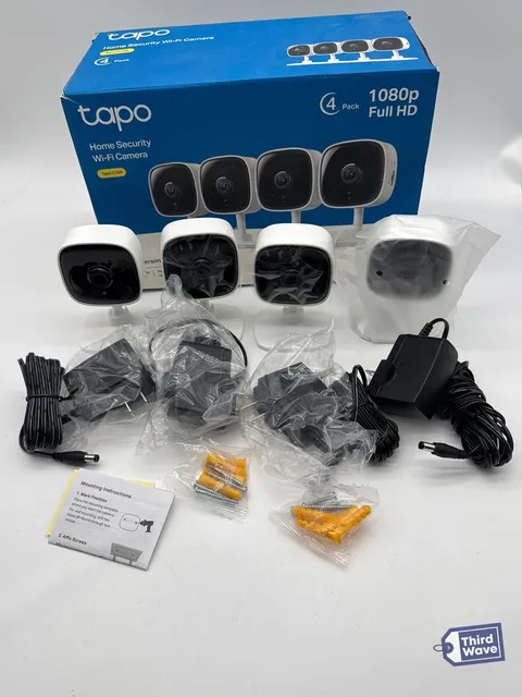 Tapo C100 1080p Indoor Wired Security Camera Wi-Fi Baby Pet Monitor 4-Pack