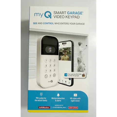 myQ Smart Garage Video Keypad Home White HD Video Night Vision MYQ-K40TXXW