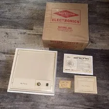 Vintage NuTone Intercom speaker N-2021-B/Opened Box/ NEW/ White & Gold
