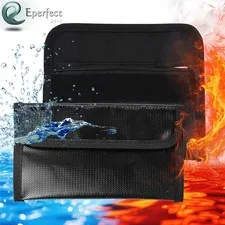 Fireproof Document Bag 7.9"x4.5" Small Waterproof Fire Safe Money Pouch Storage