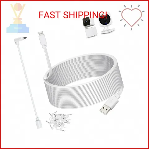 50ft Power Cable for Wyze Cam v4,Wyze Cam Pan v3,Wyze OG,Wyze Cam v3 and v3 Pro