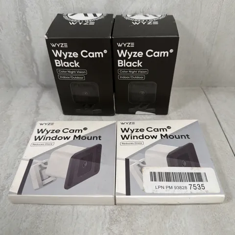✅ Wyze Cam v3 Indoor/Outdoor Wifi 1080pCamera Black・2-Pack W/Window Mounts,✅