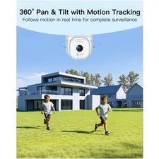 Wireless Pan/Tilt CCTV Cam, Color Night Vision, Motion Track