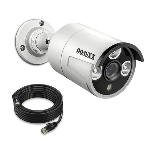 (5.0MP POE Extend with 60 feet Cable Microphone Inside Outdoor/Indoor Video S...