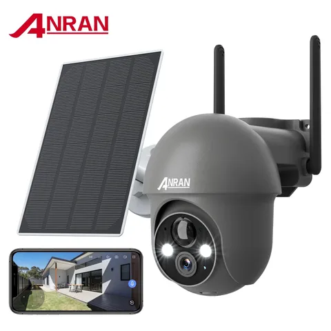Wireless Solar Security Camera Outdoor with 360° View, 2K Outdoor Security Camer