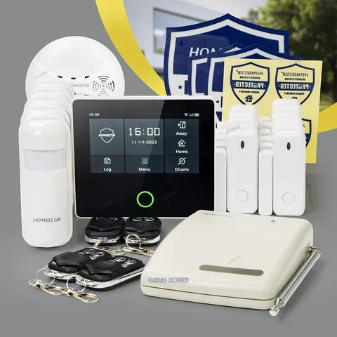 HOMSECUR Wireless WIFI 4G GSM LCD Burglar 4.3" Alarm System Touch Screen