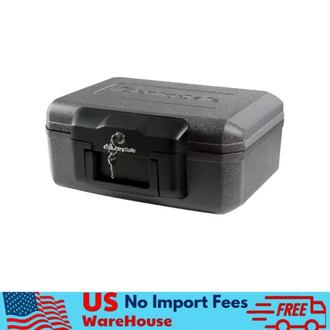 SentrySafe 1200 Fire-Resistant Box Safe with Key Lock 0.18 Cu. ft., Black