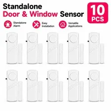 Wireless Window Door Detector Burglar Alarm System Magnetic Sensor for 10PCS