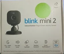 Blink Mini 2 1080p Security Camera with Built-in Mic - Black