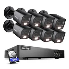 ANNKE 1080P CCTV Security Camera System 5MP Lite 8CH DVR Outdoor AI Color Night