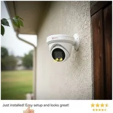 12MP Outdoor PoE  Camera with Smart Color Night Vision & Human Detection