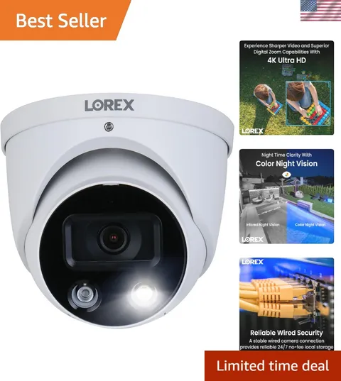 Outdoor 4K  Add-On Metal Dome Security Camera | NVR Add-On | Smart Motion Det...