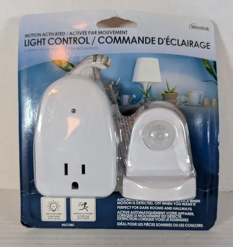 Westek Indoor Plug-in Corded Motion Activated Light Control (NEW SEALED)