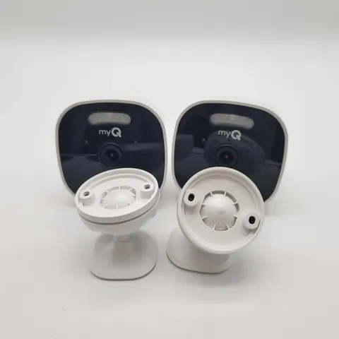 Chamberlain myQ Outdoor Battery Camera | 2K, Color Night Vision, White, 2 Pack