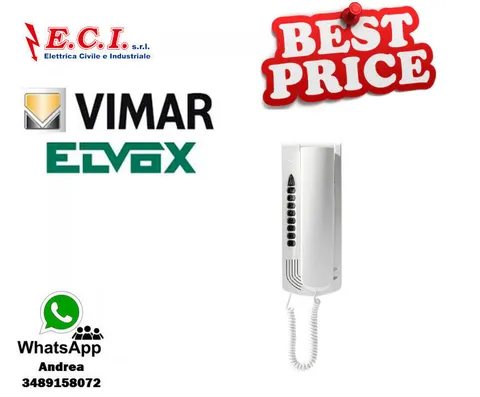 Vimar Elvox - R209 - Interphone Petrarca Mural Blanc Ex Code 0870