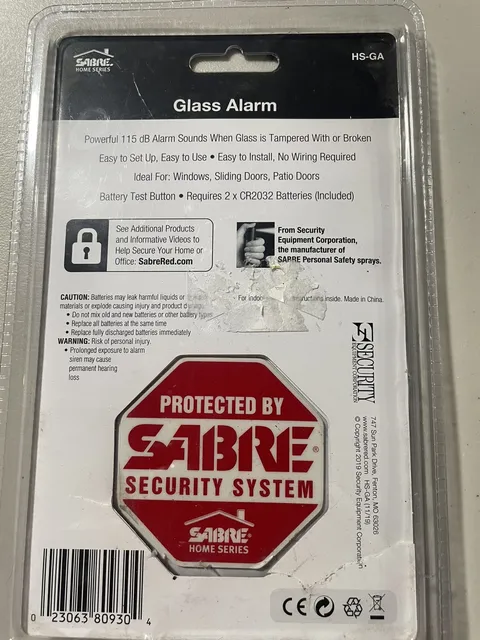 SABRE Window Glass Vibration Alarm NEW SEALED