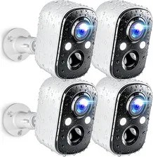 Security Cameras Wireless Outdoor, 2K Battery Powered Wifi Cameras for Home Secu