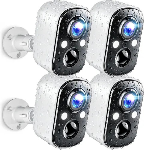 Security Cameras Wireless Outdoor, 2K Battery Powered Wifi Cameras for Home Secu