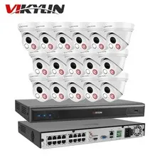 Vikylin SmartFind 4K 16CH 16 POE NVR CCTV System 8MP Camera Dual light Lot