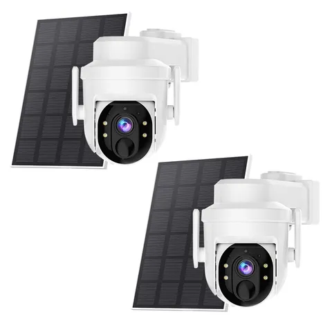 2PK Solar Battery Powered Wireless Security Camera System WiFi IP Outdoor Home