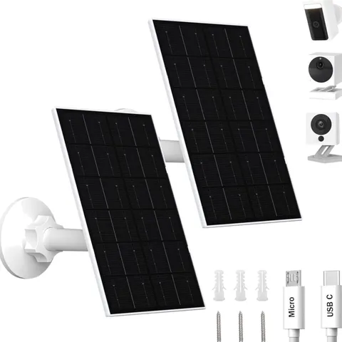 4W Solar Panel for WYZE Cameras, USB-C & Micro USB Solar Charger, Compatible ...