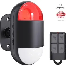 Wireless Motion Sensor Alarm: 125dB Siren & Remote Control for Home Protection