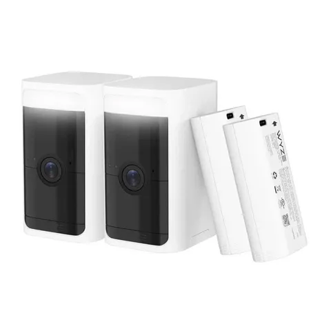 Wyze Battery Cam Pro 2-Pack, Wireless Indoor/Outdoor Home Security Camera White