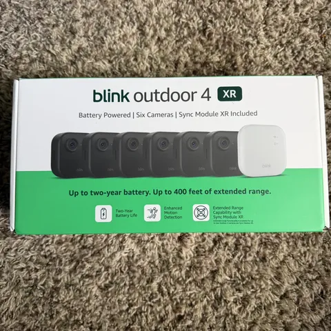 Blink Outdoor 4 XR - 6  Camera System - Sync Module Included - New Sealed Box
