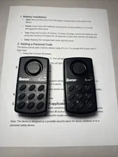 (2) Quorum Elert Black Wireless Personal Security Portable Attack Safety Alarms