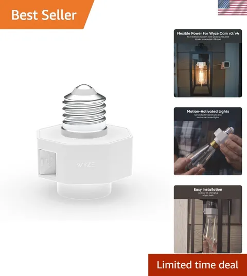 Lamp Socket Power Adapter for Cam v3/v4 Camera Sold Separately