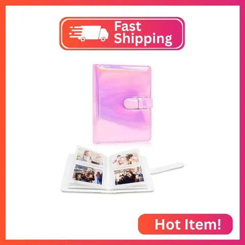 64 Pockets Photo Album Book for 2x3 Inch Film - Mini Small Albums for Fujifilm I