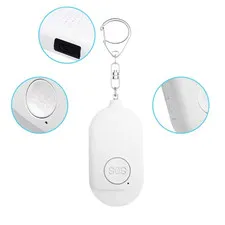130dB Personal Safety Alarm Keychain, Rechargeable SOS Self Defense Alarm with L