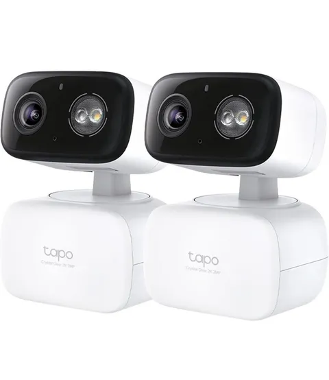 Tapo 2K Indoor/Outdoor Pan/Tilt Wired Security Camera - Baby Monitoring 2 PACK